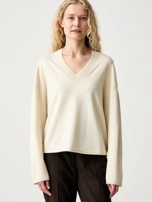 Marc O'Polo sweter damski z wiskozą beżowy