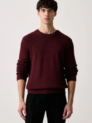 Marc O'Polo sweter męski bawełniany bordowy