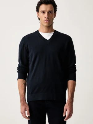 Marc O'Polo sweter męski wełniany granatowy