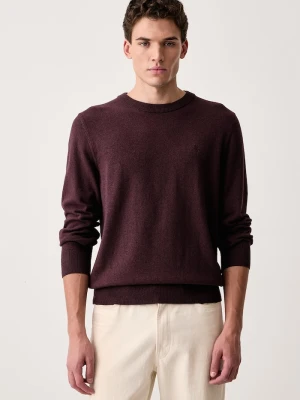 Marc O'Polo sweter męski z dodatkiem wełny fioletowy