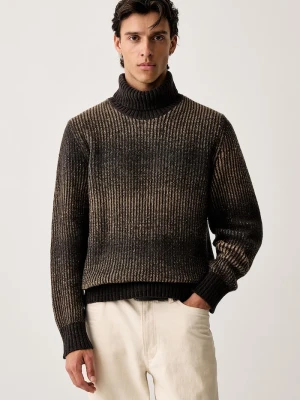 Marc O'Polo sweter męski z dodatkiem wełny zielony