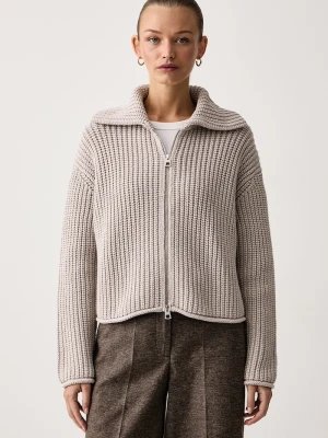Marc O'Polo sweter rozpinany damski bawełniany beżowy