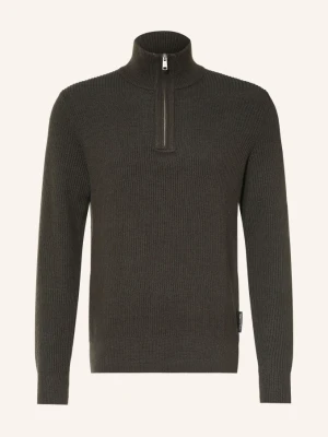 Marc O'polo Sweter Typu Troyer braun CIEMNOBRĄZOWY