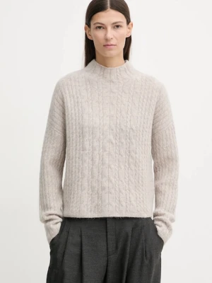 Marc O'Polo sweter z dodatkiem alpaki damski kolor beżowy lekki 510609460223