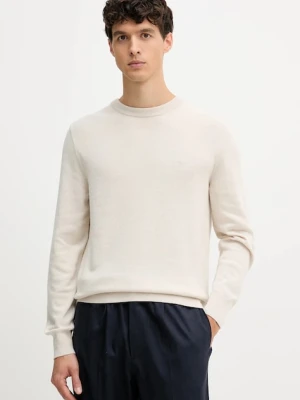 Marc O'Polo sweter męski z dodatkiem wełny beżowy