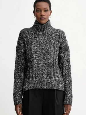 Marc O'Polo sweter z dodatkiem wełny damski kolor szary z golfem 509608560193