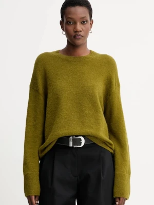 Marc O'Polo sweter z dodatkiem wełny damski kolor zielony lekki 509607460179