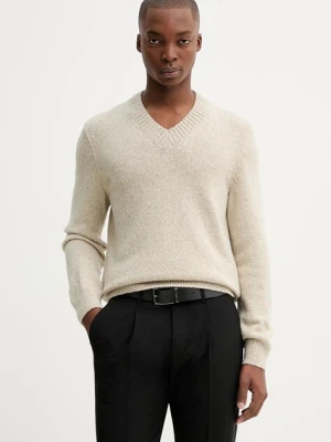 Marc O'Polo sweter z dodatkiem wełny kolor beżowy 530512260178