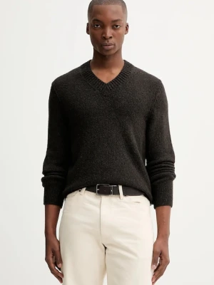 Marc O'Polo sweter z dodatkiem wełny kolor brązowy 530512260178