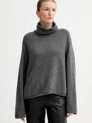 Marc O'Polo sweter z dodatkiem wełny kolor szary z golfem M10609060267
