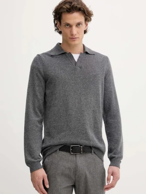Marc O'Polo sweter z dodatkiem wełny męski kolor szary lekki 529514460150