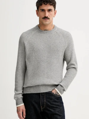Marc O'Polo sweter z dodatkiem wełny męski kolor szary lekki 531516060208
