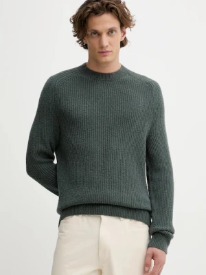 Marc O'Polo sweter z dodatkiem wełny męski kolor zielony 529506860144