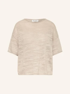 Marc O'polo Sweter Z Dzianiny Z Dodatkiem Lnu beige