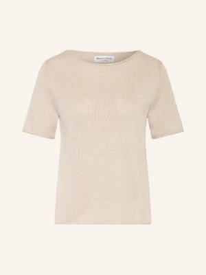 Marc O'polo Sweter Z Dzianiny Z Lnem beige