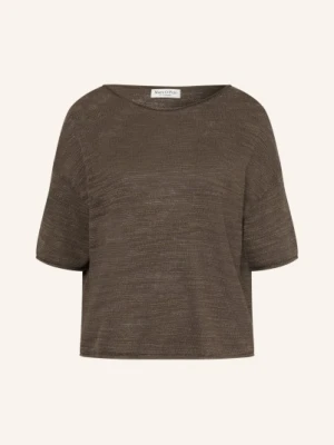 Marc O'polo Sweter Z Lnu Z Rękawami 3/4 gruen