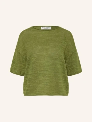 Marc O'polo Sweter Z Lnu Z Rękawami 3/4 gruen