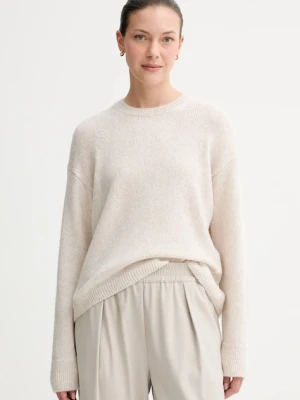Marc O'Polo sweter z wełną damski kolor beżowy lekki 508612160463