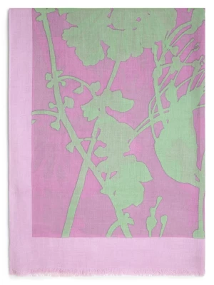Marc O'Polo Szalik damski Kobiety Lyocell lila|zielony wzorzysty,
