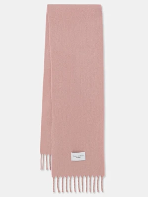 Marc O'Polo szalik wełniany damski kolor różowy gładki 5000007136