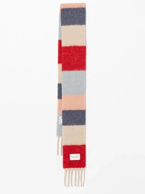 Marc O'Polo szalik z dodatkiem wełny damski kolor beżowy wzorzysty 600803002053