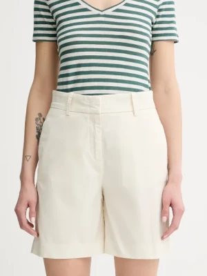 Marc O'Polo szorty damskie kolor beżowy gładkie high waist 503040015019