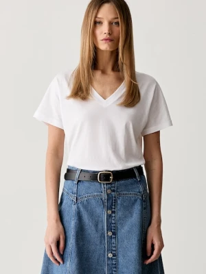 Marc O'Polo T-shirt basic damski bawełniany biały
