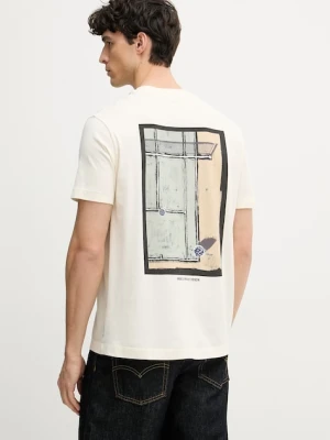Marc O'Polo T-shirt basic męski bawełniany beżowy