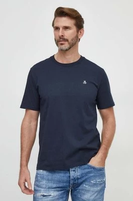 Marc O'Polo t-shirt bawełniany 2-pack męski kolor granatowy gładki