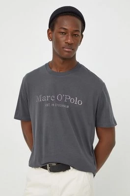 Marc O'Polo t-shirt bawełniany 2-pack męski kolor szary z nadrukiem