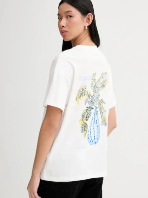 Marc O'Polo t-shirt bawełniany damski kolor beżowy 5000009349