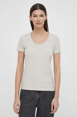 Marc O'Polo t-shirt bawełniany damski kolor beżowy 403226151057