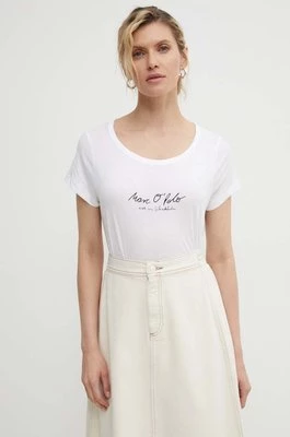Marc O'Polo t-shirt bawełniany damski kolor biały 404206751431