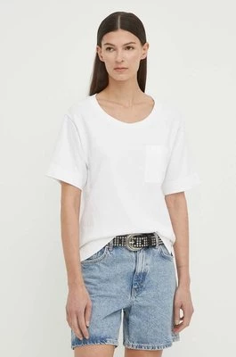 Marc O'Polo t-shirt bawełniany damski kolor biały 403232151363