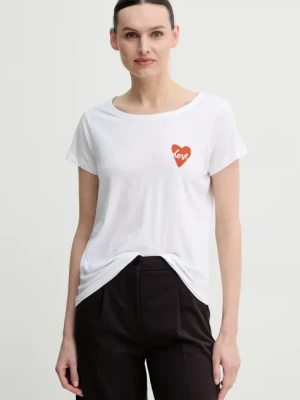 Marc O'Polo t-shirt bawełniany damski kolor biały M03206751431