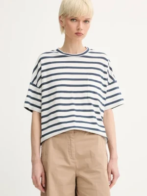 Marc O'Polo t-shirt bawełniany damski kolor granatowy 504206751193