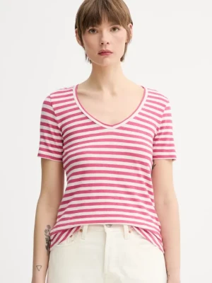 Marc O'Polo t-shirt bawełniany damski kolor różowy 504219651293