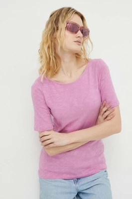 Marc O'Polo t-shirt bawełniany damski kolor różowy