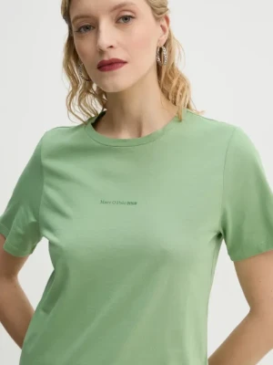 Marc O'Polo t-shirt bawełniany damski kolor zielony 5000005467