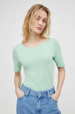 Marc O'Polo t-shirt bawełniany damski kolor zielony 402226151399