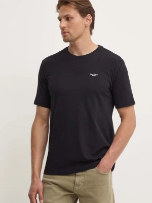 Marc O'Polo t-shirt bawełniany DENIM męski kolor czarny gładki B61202151060