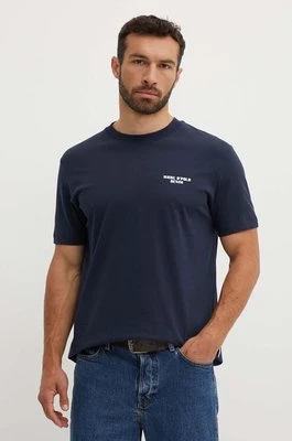 Marc O'Polo t-shirt bawełniany DENIM męski kolor granatowy z nadrukiem 5000000086