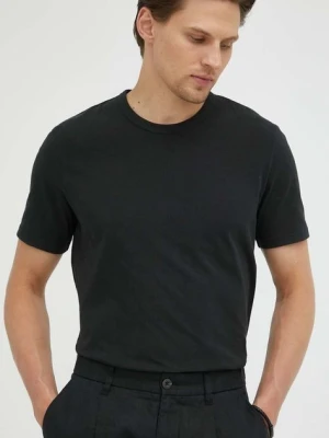 Marc O'Polo t-shirt bawełniany kolor czarny gładki B21201651556