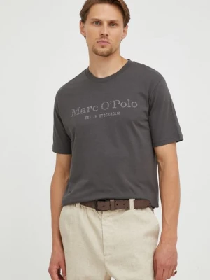 Marc O'Polo t-shirt bawełniany kolor szary z nadrukiem B21201251052