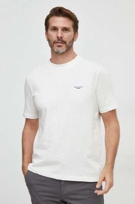 Marc O'Polo t-shirt bawełniany męski kolor beżowy gładki M61223251098