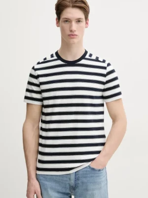 Marc O'Polo t-shirt bawełniany męski kolor biały wzorzysty 522214551220