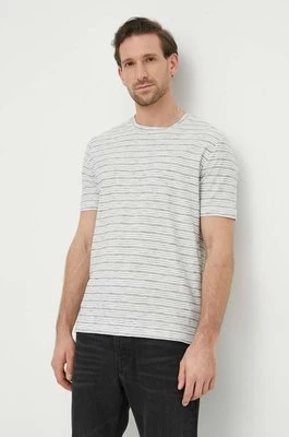 Marc O'Polo t-shirt bawełniany męski kolor biały wzorzysty