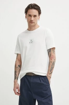 Marc O'Polo t-shirt bawełniany męski kolor biały z nadrukiem 423201251070