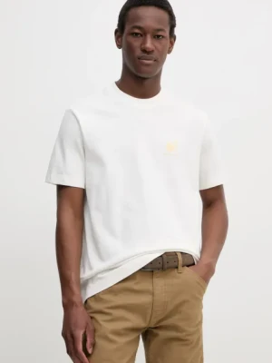 Marc O'Polo t-shirt bawełniany męski kolor biały z nadrukiem 5000006033