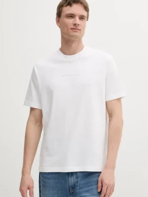 Marc O'Polo t-shirt bawełniany męski kolor biały z nadrukiem 5000006809